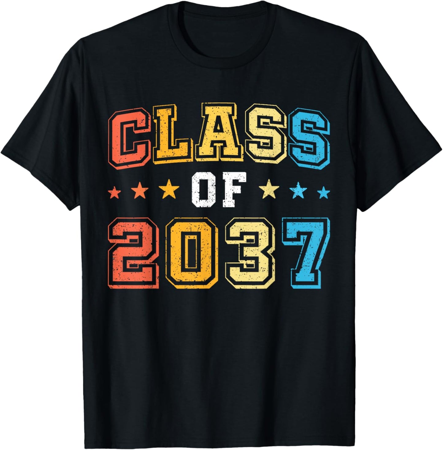 Class of 2037 Retro First Day of First Grade 1st Grade Kids T-Shirt