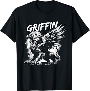 Griffin - Vintage Mythical Creature Griffin Lover T-Shirt