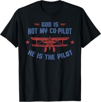 God is My Pilot Christian Aviation Tshirt T-Shirt