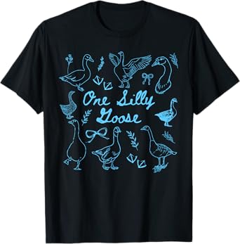 One Silly Goose 1st Birthday Matching Family One Silly Goose T-Shirt