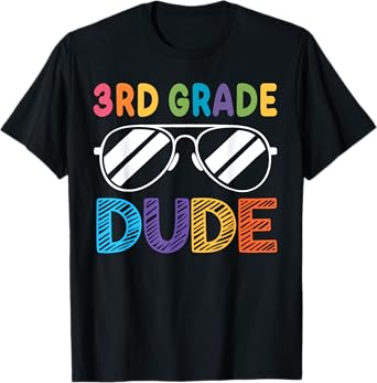 3rd Grade Dude Boys Kids Teacher Back To School First Day T-Shirt
