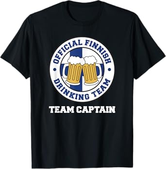 Official Finnish Drinking Team Captain T-Shirt