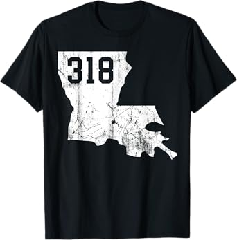 Louisiana State Area Code 318 Tee New Orleans Mardi Gras T-Shirt