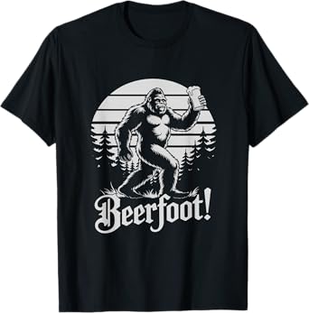Beerfoot Sasquatch Retro Yeti Drinking Oktoberfest Bigfoot T-Shirt