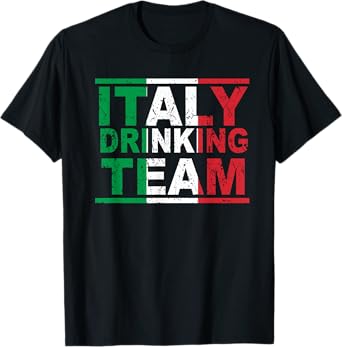 Italy Drinking Team Italian Beerlogist Whiskey Lover T-Shirt