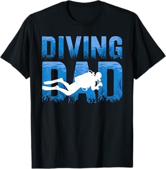 Cool Scuba Diving Art For Dad Father Men Ocean Scuba Diver T-Shirt