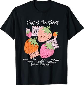 Bible Verse Floral Fruit Christian Fruit of the Spirit T-Shirt