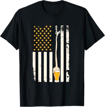 Patriotic American Brewer US Flag Craft Beer Women Men T-Shirt