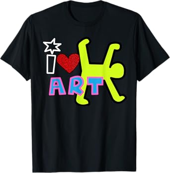 Keith Whimsy Graffiti Art, Cartoon Bright, Bold Artistic T-Shirt