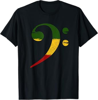 Reggae bass bassist Rastafarian T-Shirt
