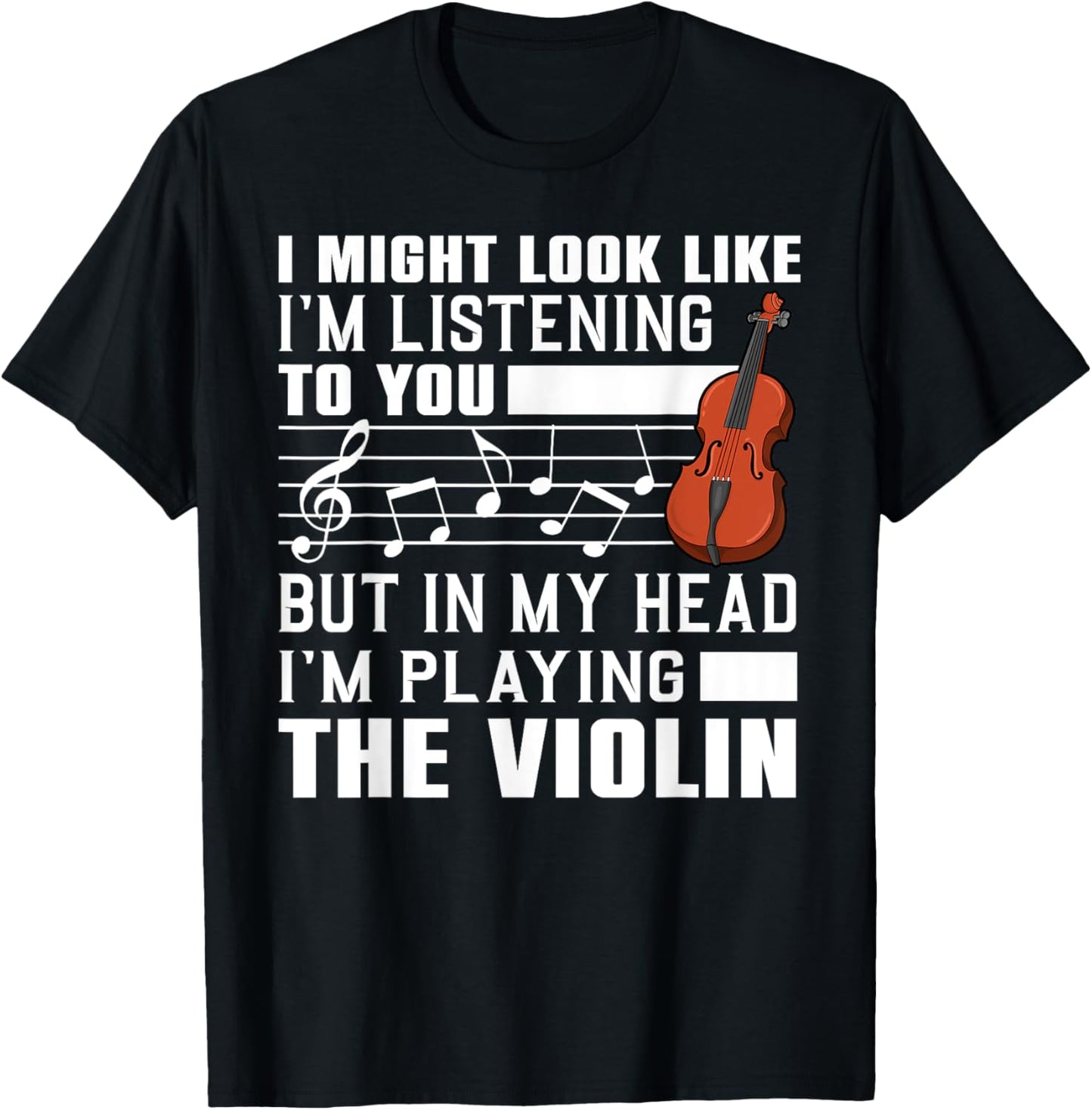 Funny Violin Art For Men Women Music Violin Player Violinist T-Shirt