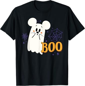 Disney Mickey Mouse Cute Little Ghost Boo Halloween T-Shirt