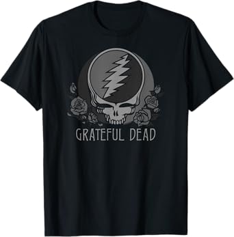 Grateful Dead Grey Tonal Steal Your Face Logo Vintage Band T-Shirt