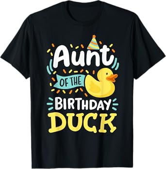 Aunt Of The Birthday Duck Boy Rubber Duck Bday Family T-Shirt