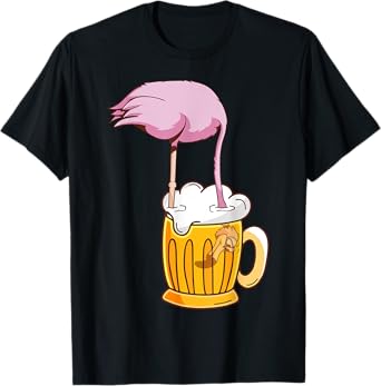 Flamingo Beer, Pink Flamingo Drink T-Shirt