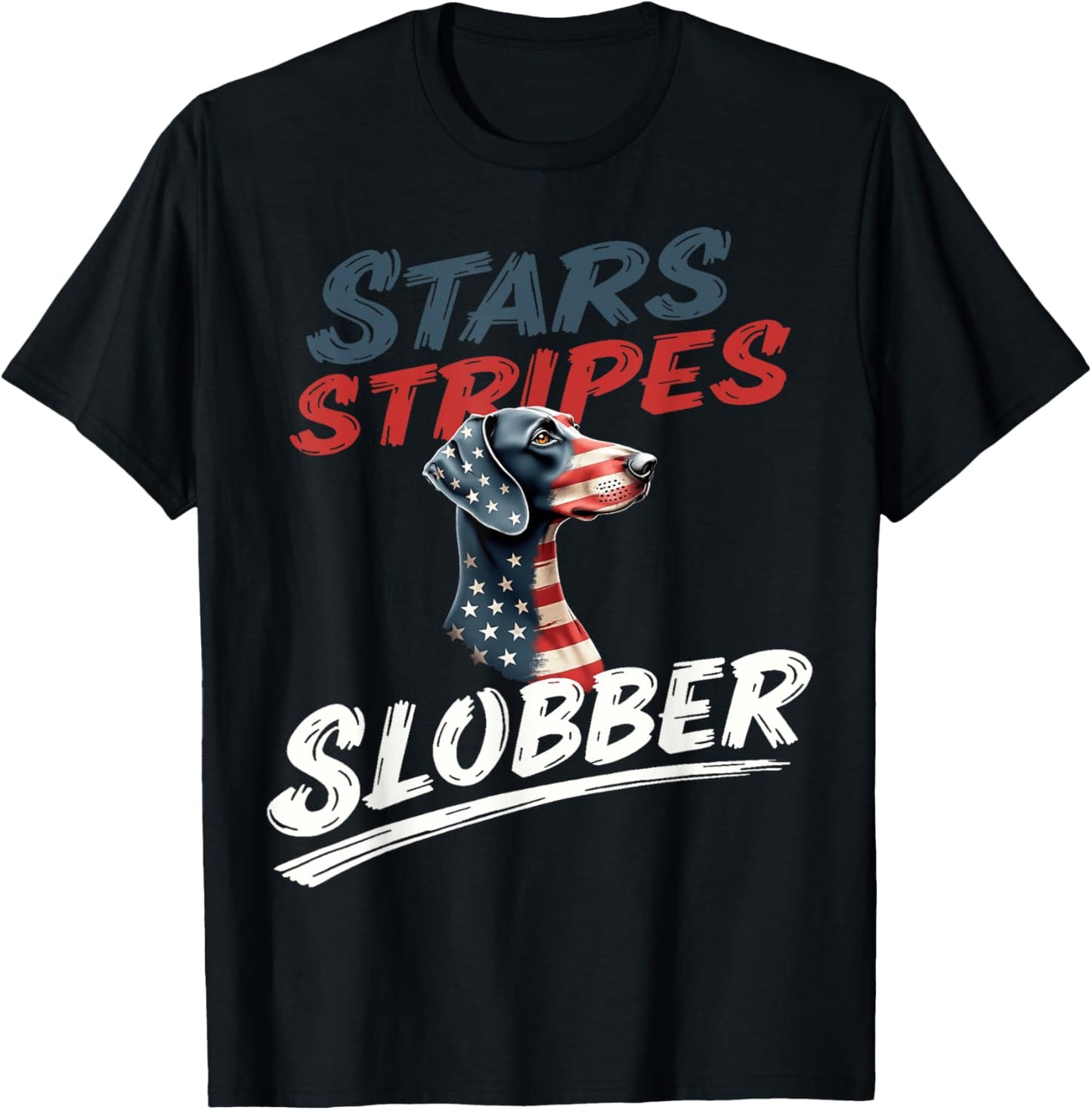 Funny Pointer Dog Vintage German Shorthaired American Flag T-shirt