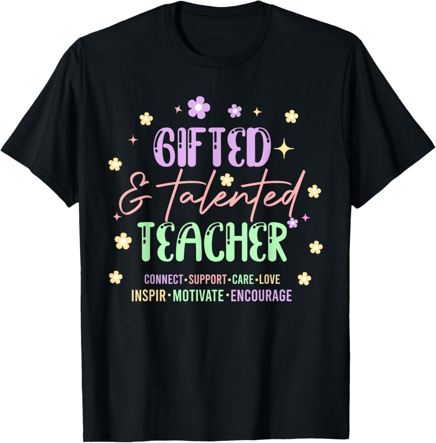 Retro Groovy Gifted & Talented Teacher Back To School Tee by TeeBrew