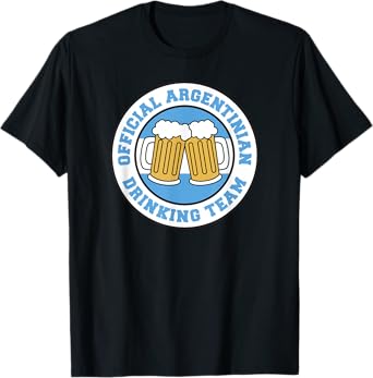 Official Argentinian Drinking Team Flag of Argentina Beer T-Shirt