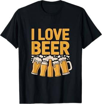 I Love Beer Pint Glass Laughing Mug T-Shirt