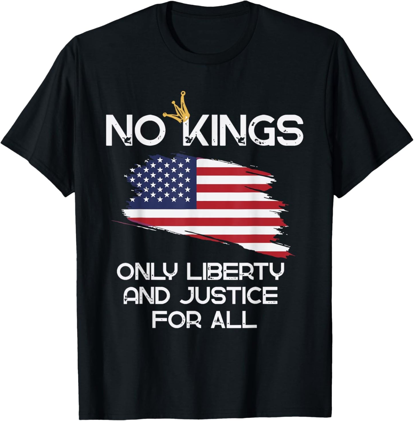 No Kings Only Liberty And Justice For All 4th Of July Womens T-shirt