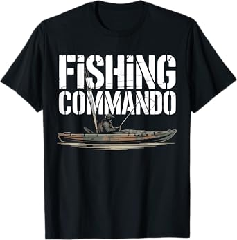 Kayak Angler Fishing Commando Kayak Fishing T-Shirt