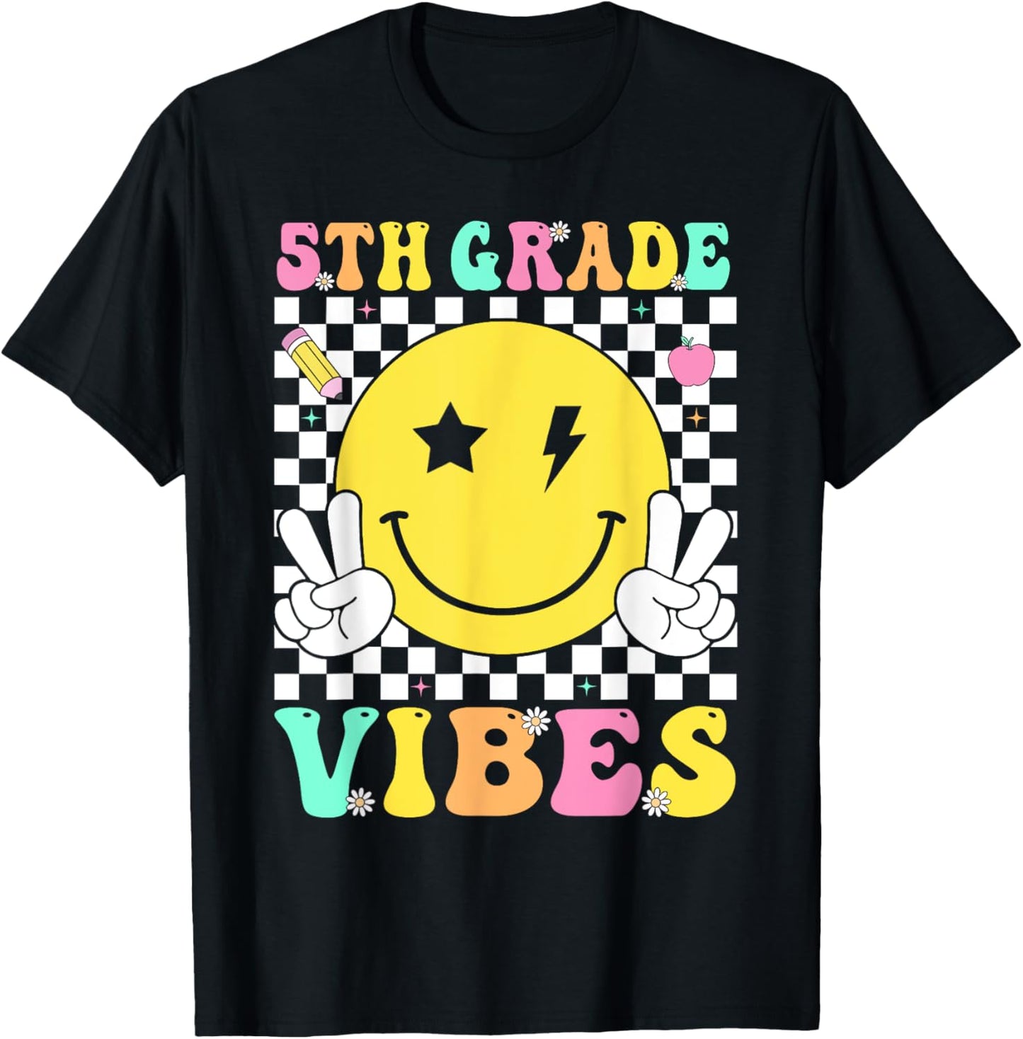 5th Grade Vibes Teacher & Kids Team Back To School Tee by TeeBrew