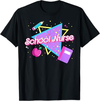 Cute School Nurse Back to school 80's 90's Retro Old School T-Shirt