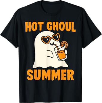 Hot Ghoul Summer Cute Funny Ghost Halloween T-Shirt