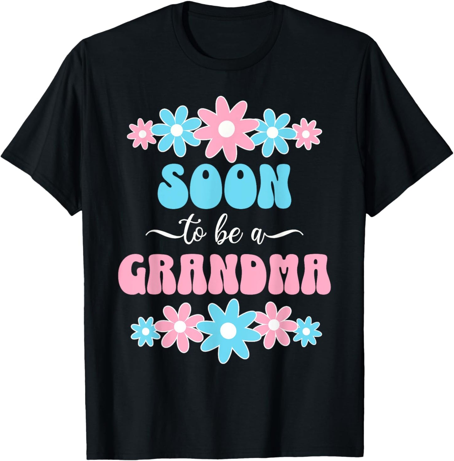 Soon to Be a Grandma Floral Pregnancy Announcement T-Shirt