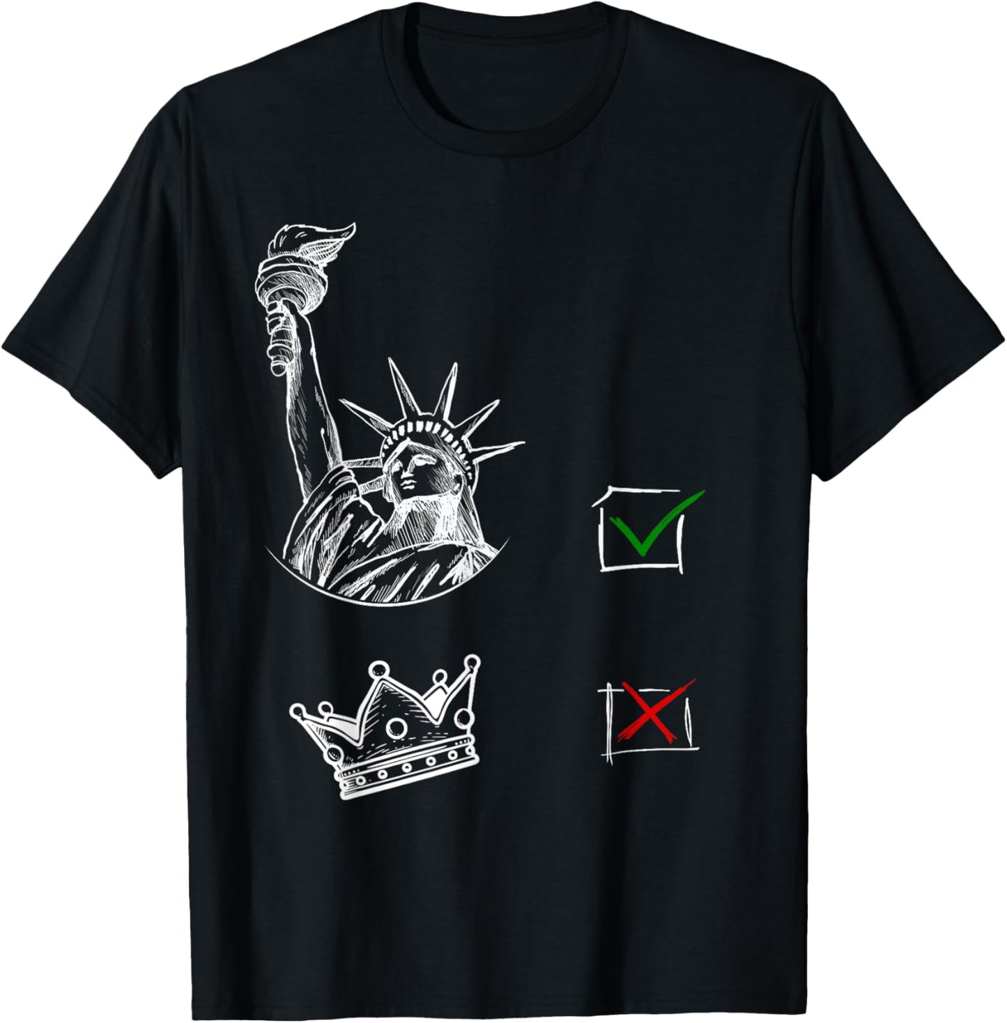 Vintage No Kings Since 1776 Usa 4th Of July Free T-shirt