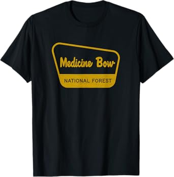 Medicine Bow National Forest Vintage Inspired Sign Graphic T-Shirt