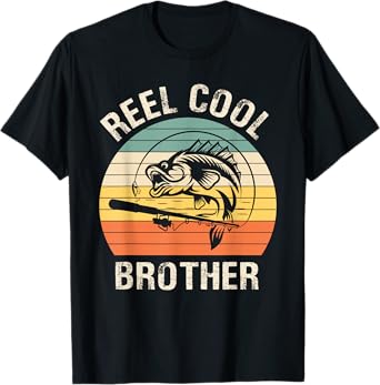 Mens Reel Cool Brother Fishing Funny Gift for men T-Shirt