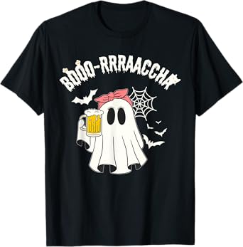 Boo-racha Funny Halloween Ghost Beer Design Borracha Funny T-Shirt