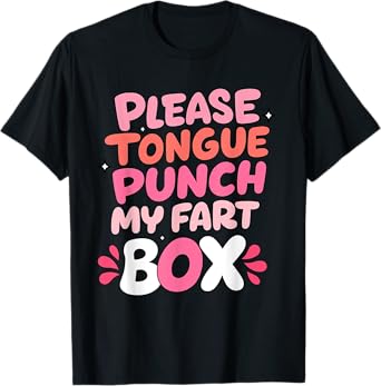 Inappropriate Please Tongue Punch Funny Cringe Men Women T-Shirt