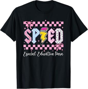 SPED Special Education Para Back To School Coquette Bow T-Shirt