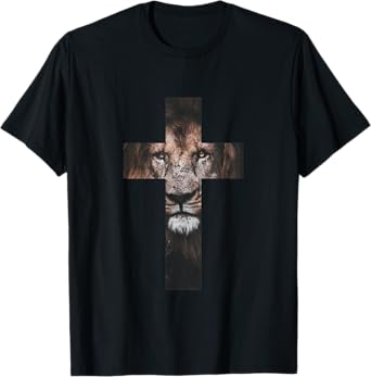 Lion Cross King Lord Jesus Bible Judah T-Shirt