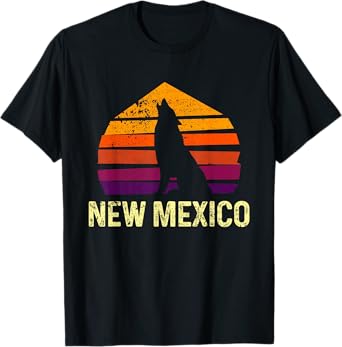 Vintage New Mexico, NM Retro Wolf Outdoor T-shirt T-Shirt