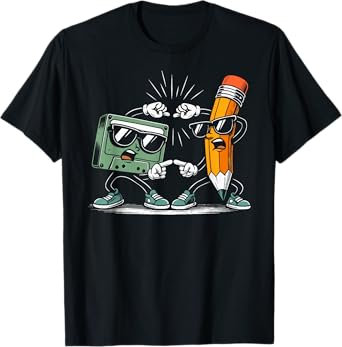 70s 80s 90s Audio Cassette Tape Men Women Kids Funny Retro T-Shirt