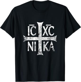 IC XC NIKA Cross T-Shirt Eastern Christian Greek Tee Shirt T-Shirt