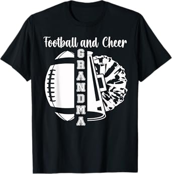 Football And Cheer Grandma Of Cheerleader & Football Player T-Shirt