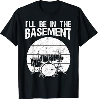 Funny Drummer Art For Men Women Drum Set Drumming Lovers T-Shirt