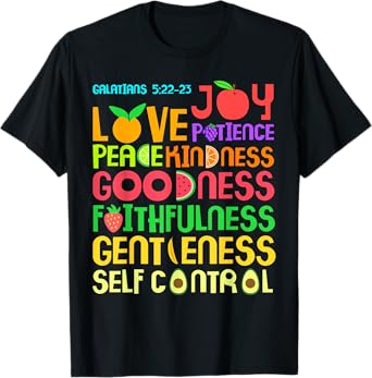 The Fruit of The Spirit T-Shirt - Christian Bible Verse Tee T-Shirt