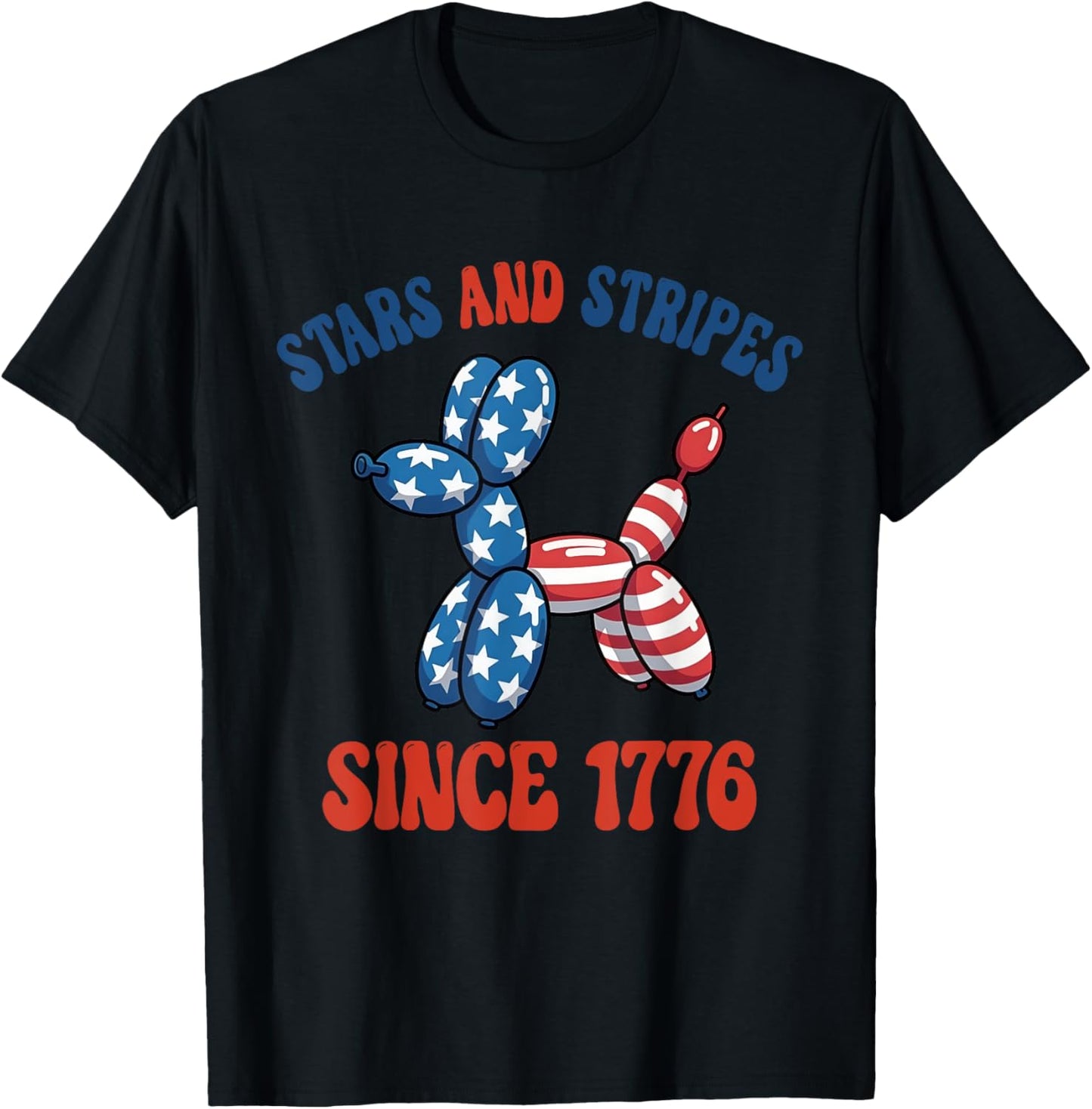 Stars And Stripes Since 1776 Balloon Dog 4th Of July T-shirt