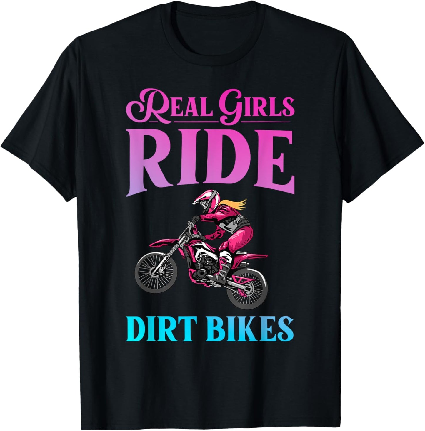 Cool Dirt Bike Art For Women Girls Motocross Racing Dirtbike T-Shirt