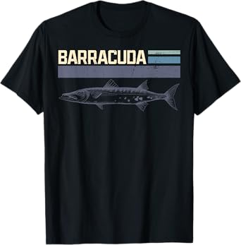 Great Barracuda Cuda Fishing Wildlife Saltwater Fish Art T-Shirt