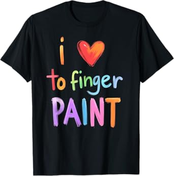 I heart Love To Finger Paint I'm Paint Cute Couple Valentine T-Shirt