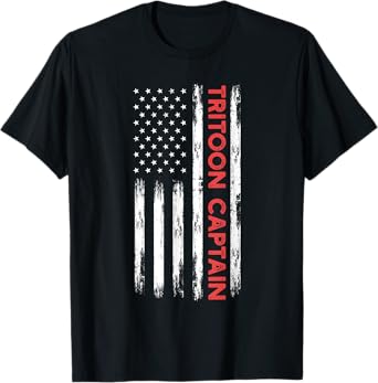 Tritoon Captain Patriotic Boat Captain And Boating Lover T-Shirt