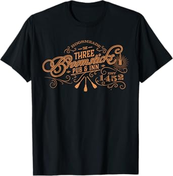 Harry Potter Three Broomsticks T-Shirt, Small, Black