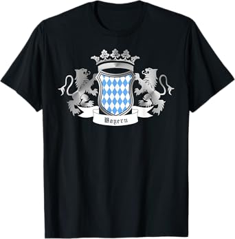 German Bavarian Silver Crest Oktoberfest Beer Lover Design T-Shirt