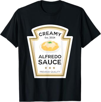 Creamy Alfredo Sauce Condiment With Jesus Christian Family T-Shirt
